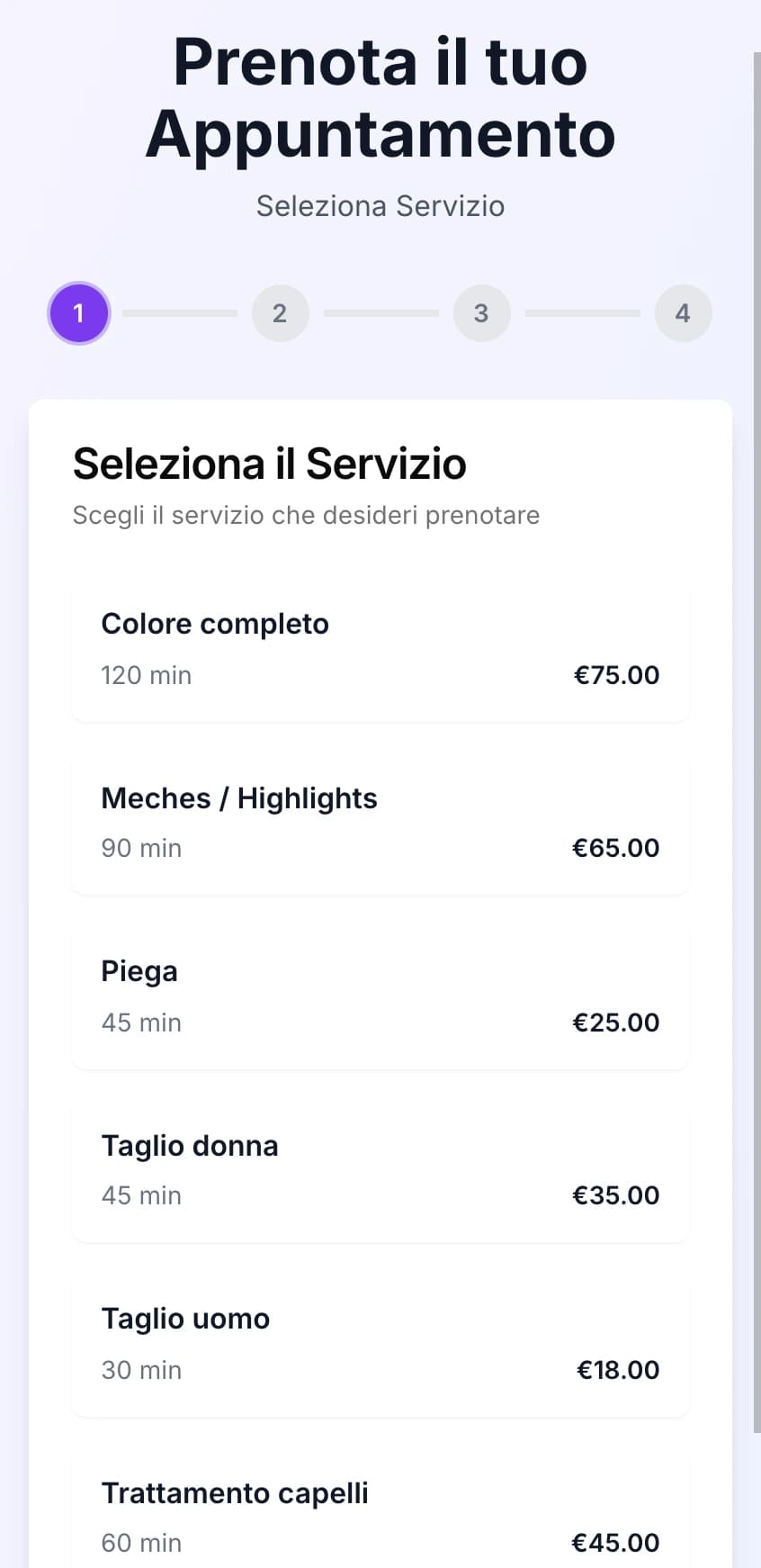 Prenotazione online collegata al calendario di ZugFlow